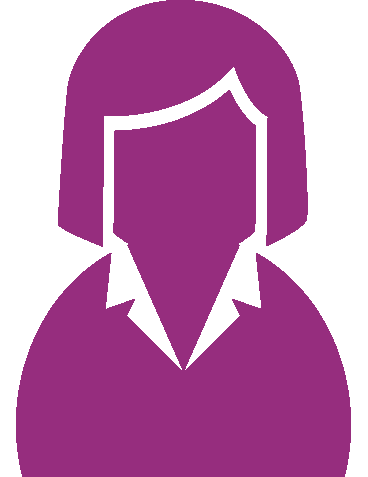 スーツの女性（ベタ一色）アイコン10（紫）GIF