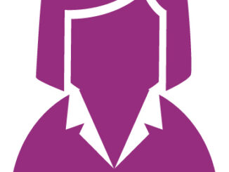 スーツの女性（ベタ一色）アイコン10（紫）［JPG］