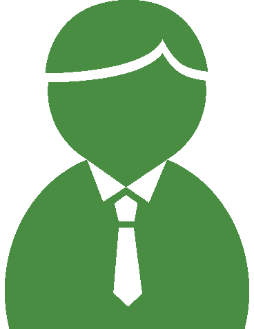 スーツの男性（ベタ一色）アイコン05（深緑）GIF