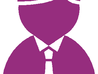 スーツの男性（ベタ一色）アイコン06（紫）［GIF］