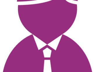 スーツの男性（ベタ一色）アイコン06（紫）［JPG］