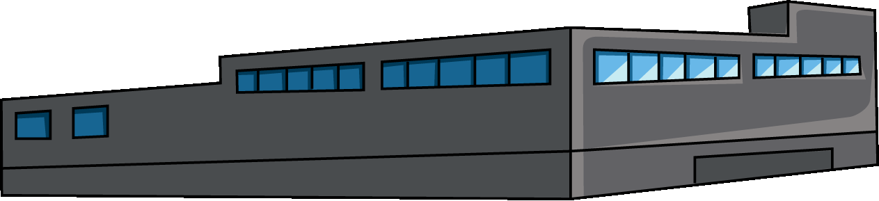 横長のビルのイラスト09（ブラックのビル・右向き）GIF