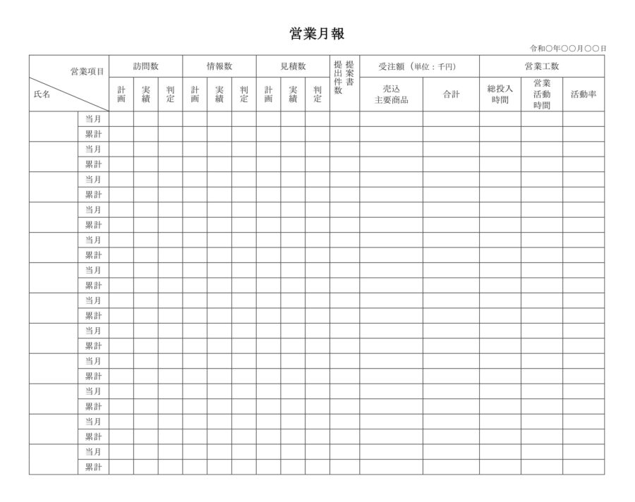 営業月報03のダウンロード