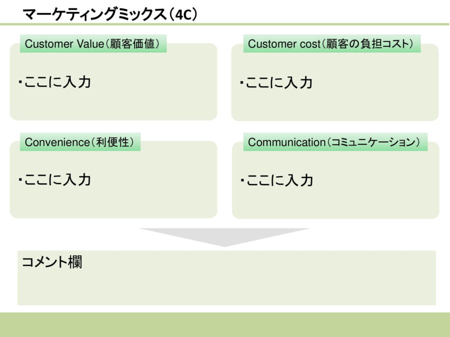 マーケティングミックス（4C）07のダウンロード