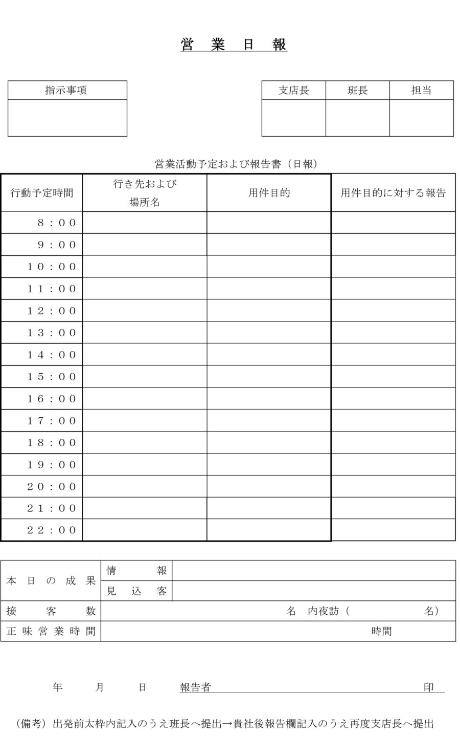 営業日報08のダウンロード